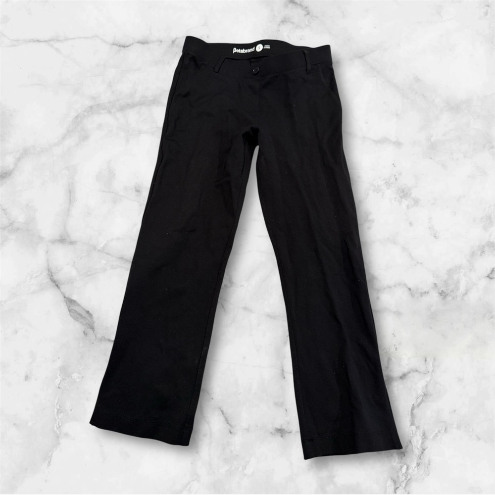 Betabrand Black Straight Leg Pants 22” inseam Small